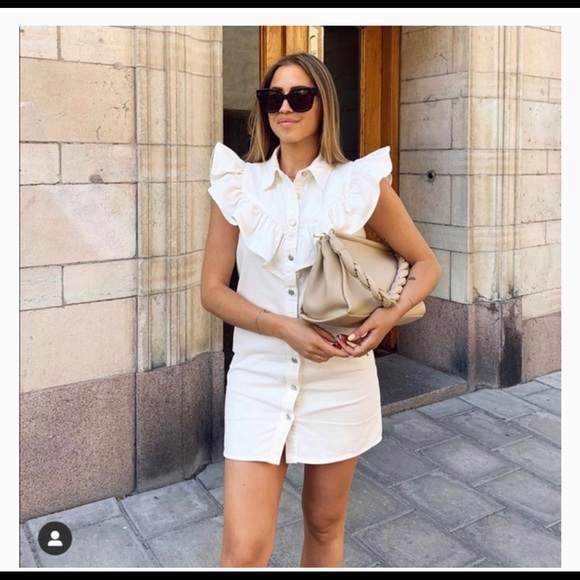 ZARA mini denim dress - Picture 5 of 7